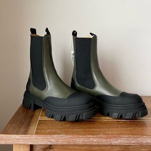 GANNI Kalamata Cleated Mid Chelsea Boots *BRAND NEW*